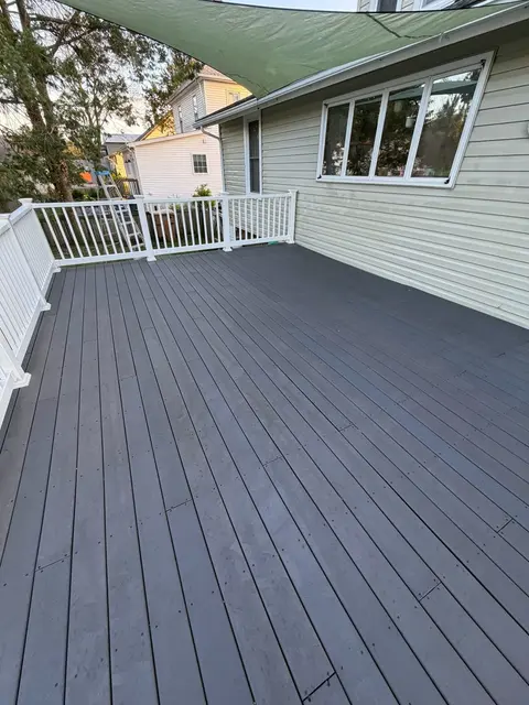 Composite deck after cleaning